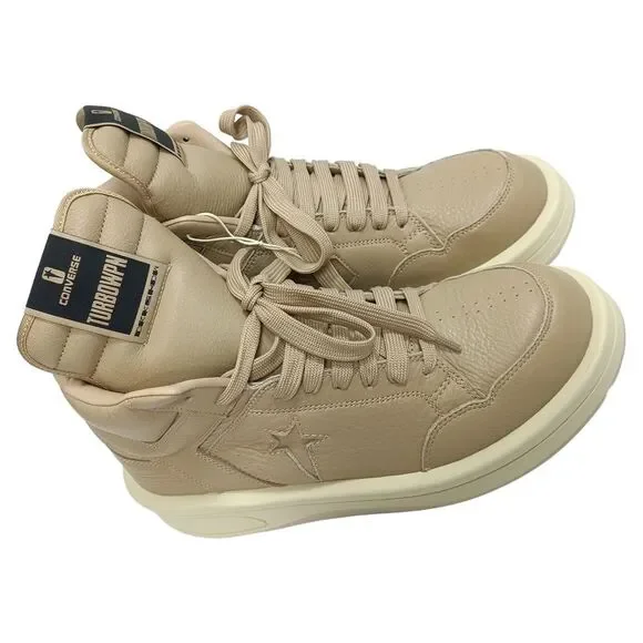 Rick Owens DRKSHDW x Converse TURBOWPN Sneakers in Beige Leather - Picture 4 of 8